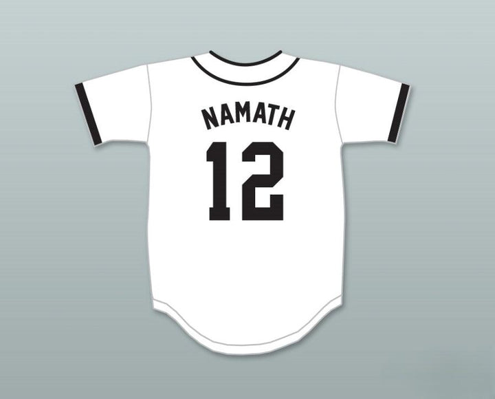 Custom Any Name Number JOE NAMATH 12 BEAVER FALLS HIGH SCHOOL TIGERS WHITE BASEBALL JERSEY Top Stitched S-6XL