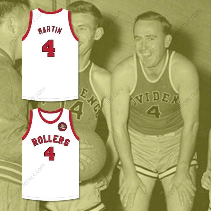 CUSTOM ANY Name Number DINO MARTIN 4 PROVIDENCE STEAMROLLERS WHITE BASKETBALL JERSEY WITH PATCH 2 Top Stitched S-6XL