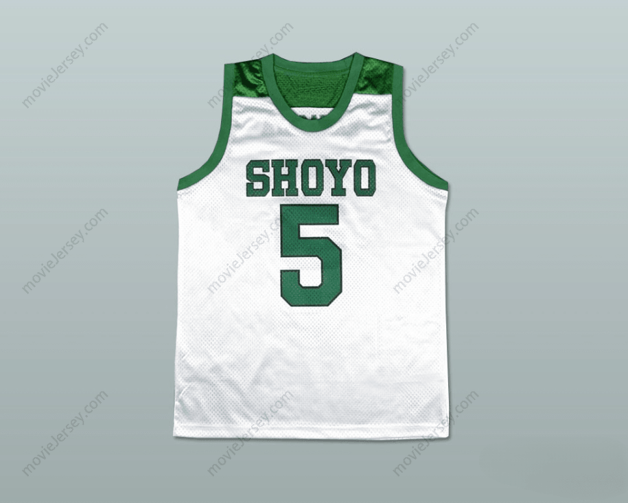 CUSTOM ANY Name Number SLAM DUNK SHOYO 5 TORU HANAGATA WHITE BASKETBALL JERSEY MANGA Top Stitched S-6XL