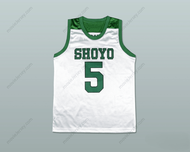 CUSTOM ANY Name Number SLAM DUNK SHOYO 5 TORU HANAGATA WHITE BASKETBALL JERSEY MANGA Top Stitched S-6XL