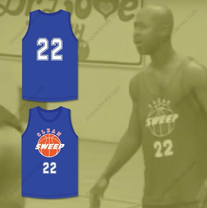 CUSTOM ANY Name Number WILLIE 22 CLEAN SWEEP BLUE BASKETBALL JERSEY SLAM DUNK ERNEST Top Stitched S-6XL