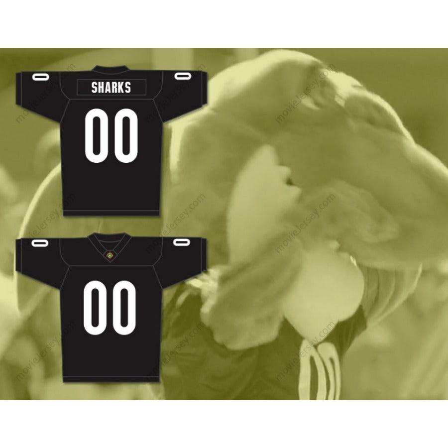 CUSTOM ANY Name Number SHARKS MASCOT 00 MIAMI SHARKS WHITE TRIM Football Jersey Top Stitched S-6XL