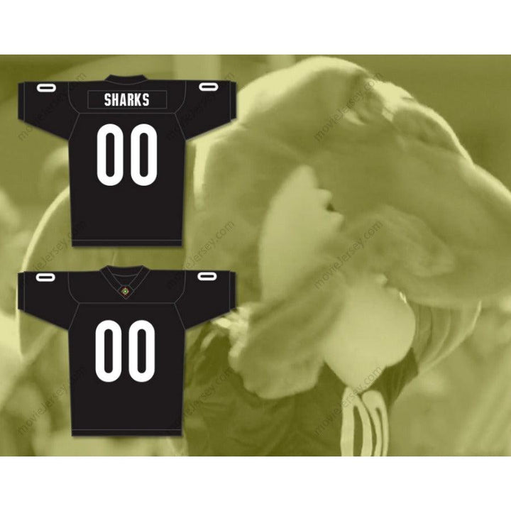 CUSTOM ANY Name Number SHARKS MASCOT 00 MIAMI SHARKS WHITE TRIM Football Jersey Top Stitched S-6XL