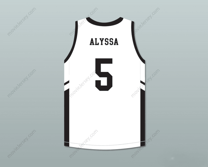 CUSTOM ANY Name Number ALYSSA 5 MAMBA BALLERS WHITE BASKETBALL JERSEY VERSION 2 Top Stitched S-6XL