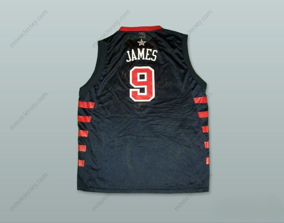 CUSTOM ANY Name Number LEBRON JAMES 9 USA TEAM AWAY BASKETBALL JERSEY Top Stitched S-6XL