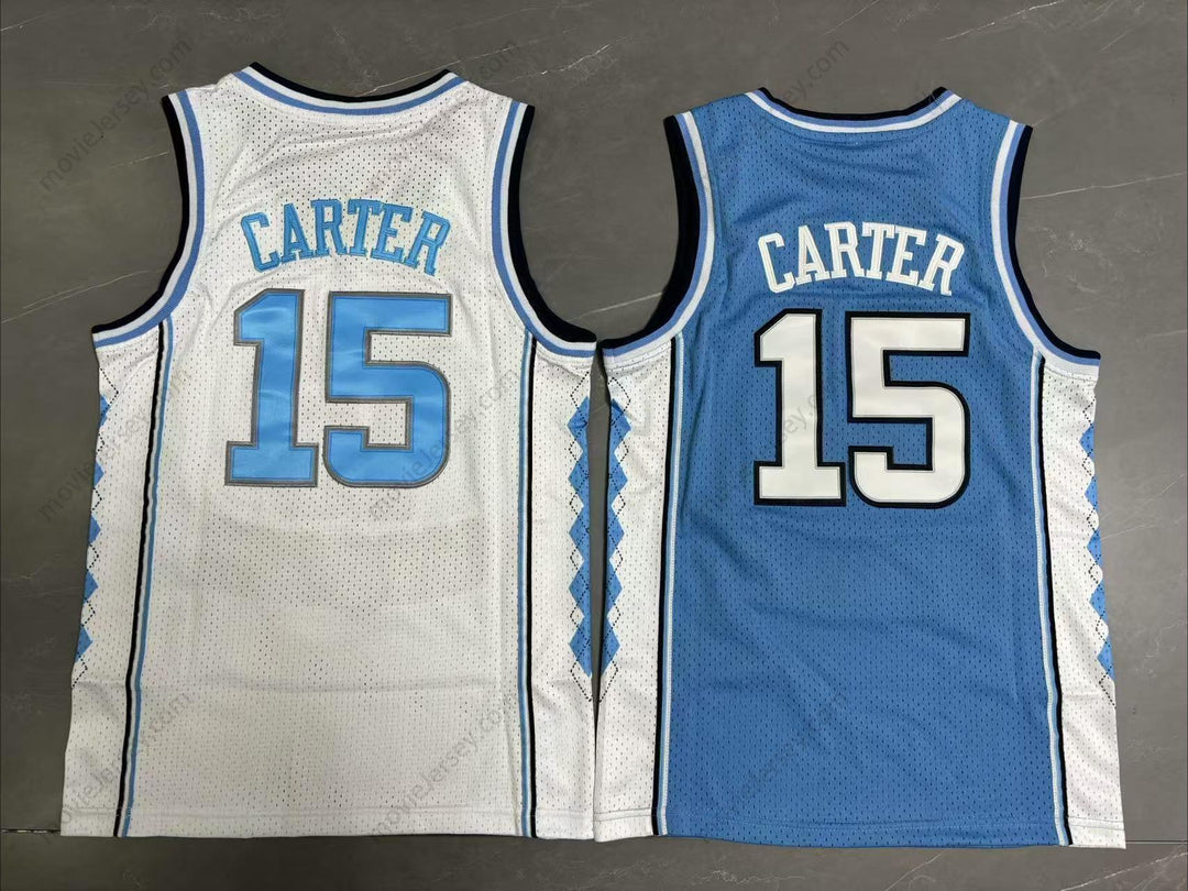 Vince Carter #15 North Carolina Adult /Youth Kids Size  Basketball Jersey Retro child Jersey