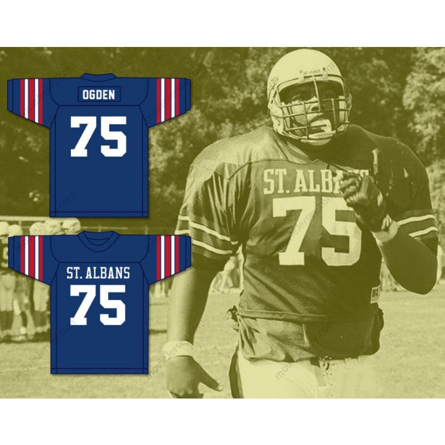 CUSTOM BULLDOGS DARK JONATHAN OGDEN 75 SCHOOL FOOTBALL JERSEY S-6XL