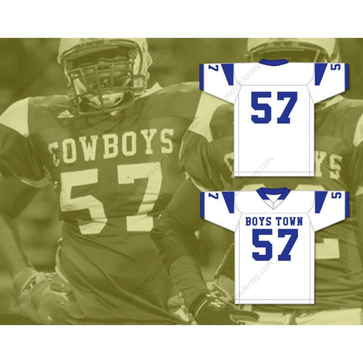 CUSTOM SHAQUIL BARRETT 57 BOYS TOWN HIGH SCHOOL FOOTBALL JERSEY Stitched S-6XL