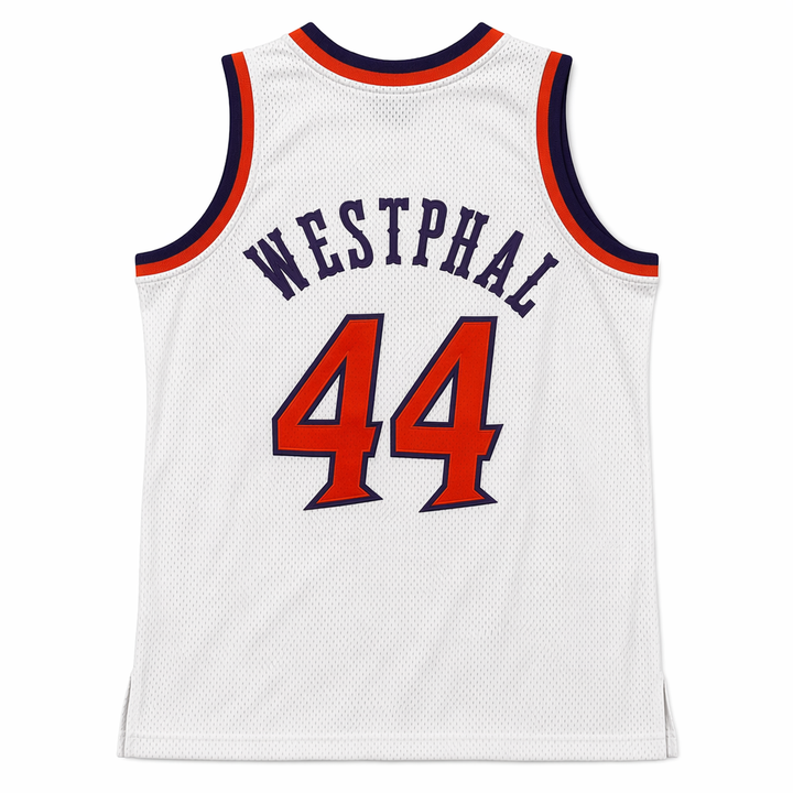 Custom Vintage 1970 Team Jersey Paul Westphal #44 White Purple Basketball Jersey Stitched S-6XL