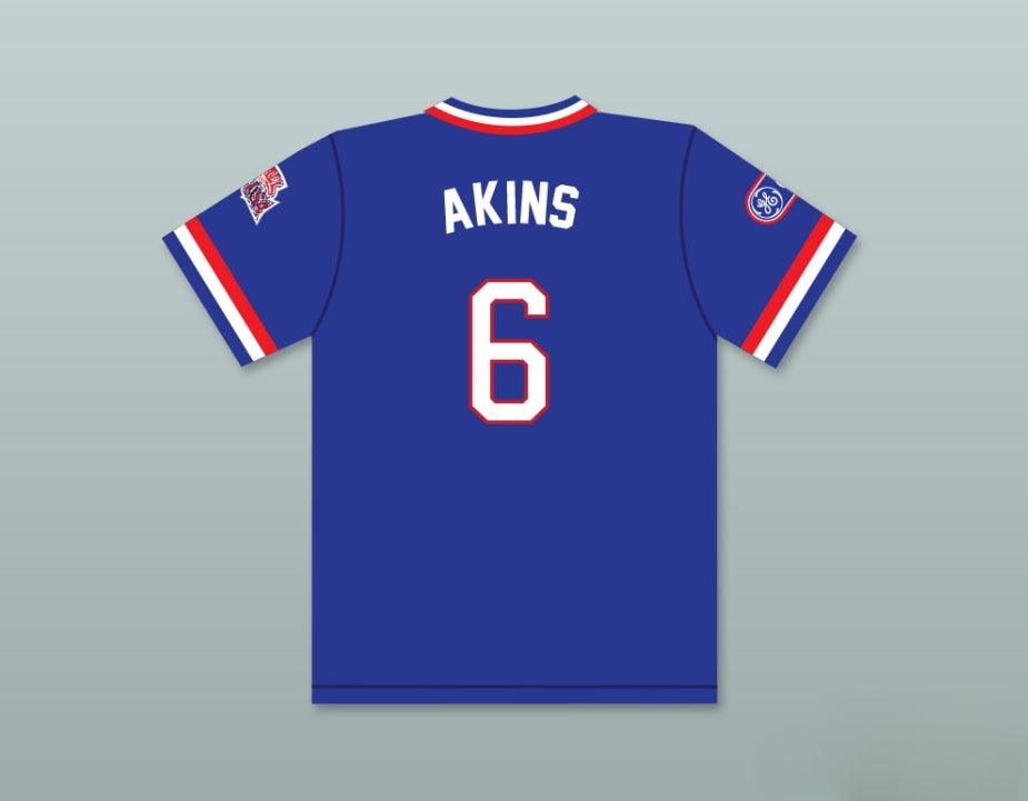Custom Any Name Number SID AKINS 6 1984 USA TEAM BLUE BASEBALL JERSEY Top Stitched S-6XL