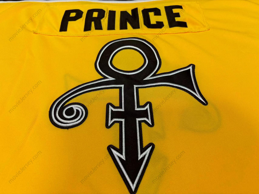 Custom Any Name Number PRINCE TRIBUTE YELLOW HOCKEY JERSEY Top Stitched S-6XL