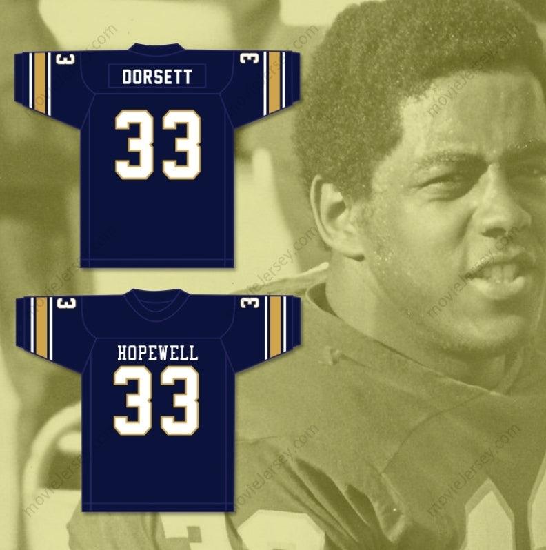 CUSTOM ANY Name Number TONY DORSETT 33 HOPEWELL HIGH SCHOOL VIKINGS DARK BLUE FOOTBALL JERSEY 2 Top Stitched S-6XL