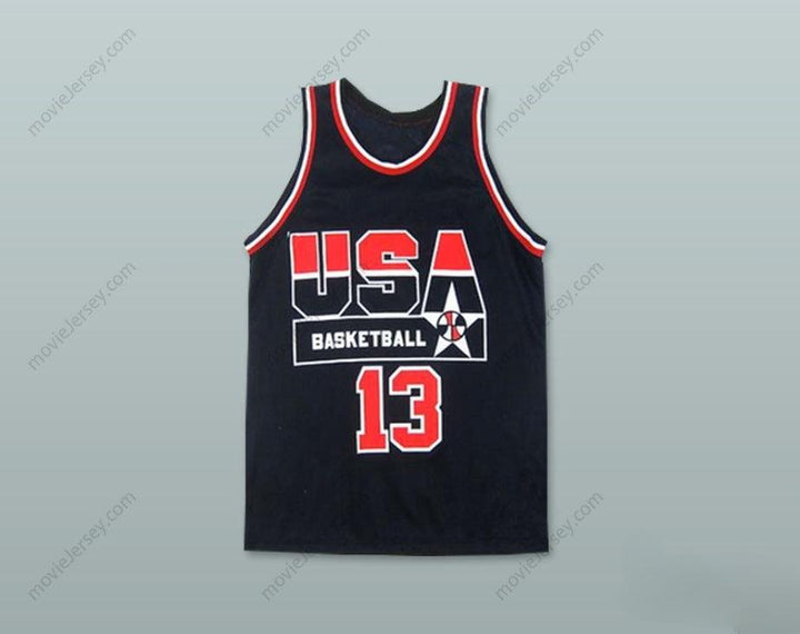 CUSTOM ANY Name Number SHAQUILLE O'NEAL 13 USA AWAY BASKETBALL JERSEY Top Stitched S-6XL