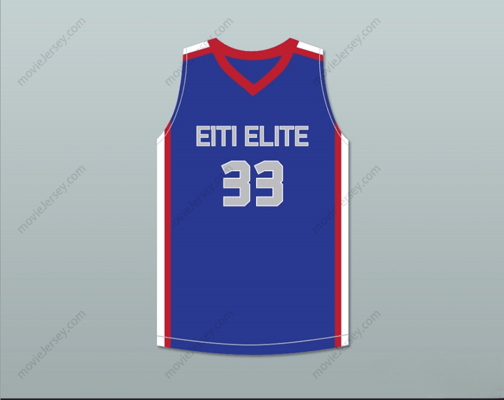 CUSTOM ANY Name Number TACKO FALL 33 EACH 1 TEACH 1 ELITE AAU BLUE BASKETBALL JERSEY 2 Top Stitched S-6XL