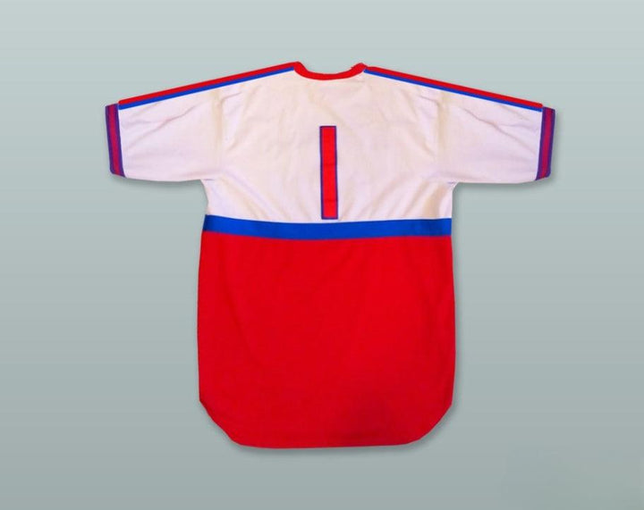 Custom Any Name Number ABC  BLACK CRACKERS 1 RED BLUE AND WHITE BASEBALL JERSEY Top Stitched S-6XL