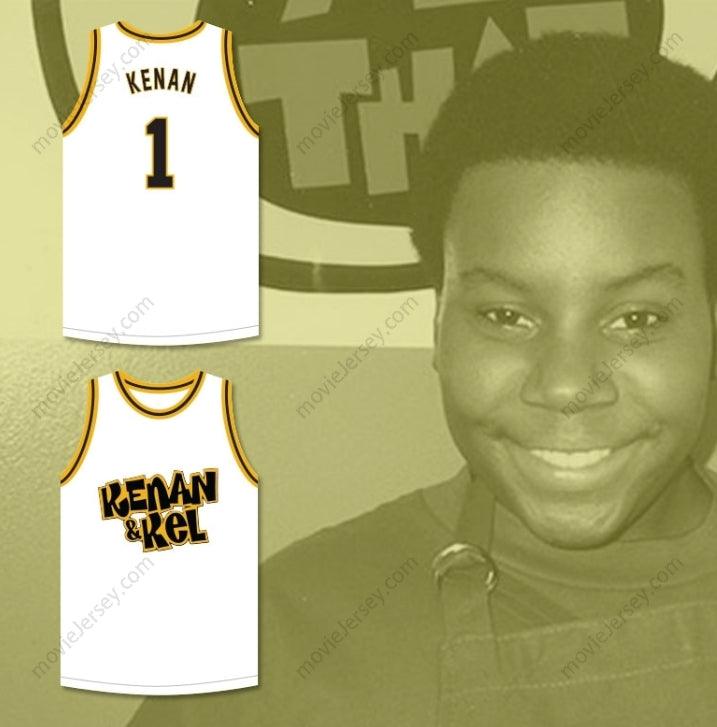 CUSTOM ANY Name Number KENAN THOMPSON 1 KENAN & KEL WHITE BASKETBALL JERSEY 2 Top Stitched S-6XL