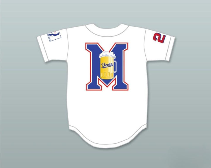 Custom Any Name Number KENNY SCOLARI 23  BEERS LOGO BASEKETBALL WHITE BASEBALL JERSEY Top Stitched S-6XL