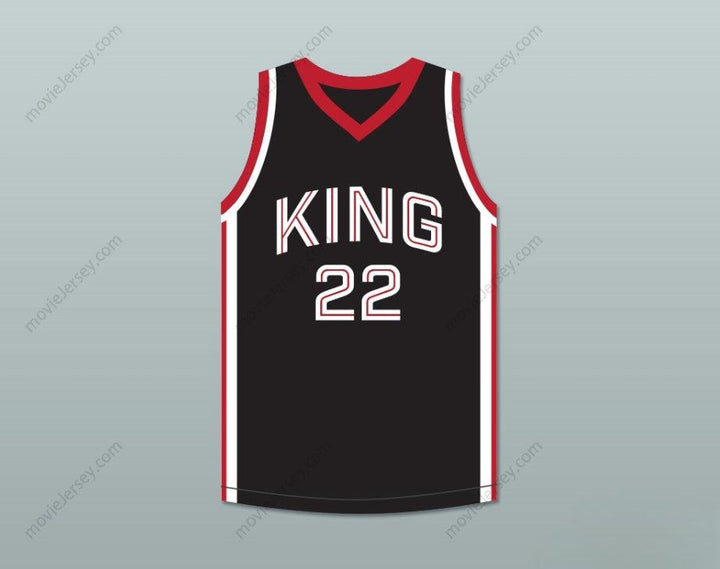 CUSTOM ANY Name Number KAWHI LEONARD 22 MARTIN LUTHER KING HIGH SCHOOL  BLACK BASKETBALL JERSEY 12 Top Stitched S-6XL