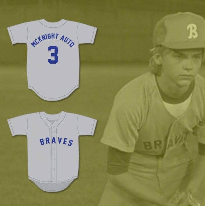 Custom Any Name Number CARL 3 BRAVES MCKNIGHT AUTO BASEBALL JERSEY DAZED AND CONFUSED Top Stitched S-6XL