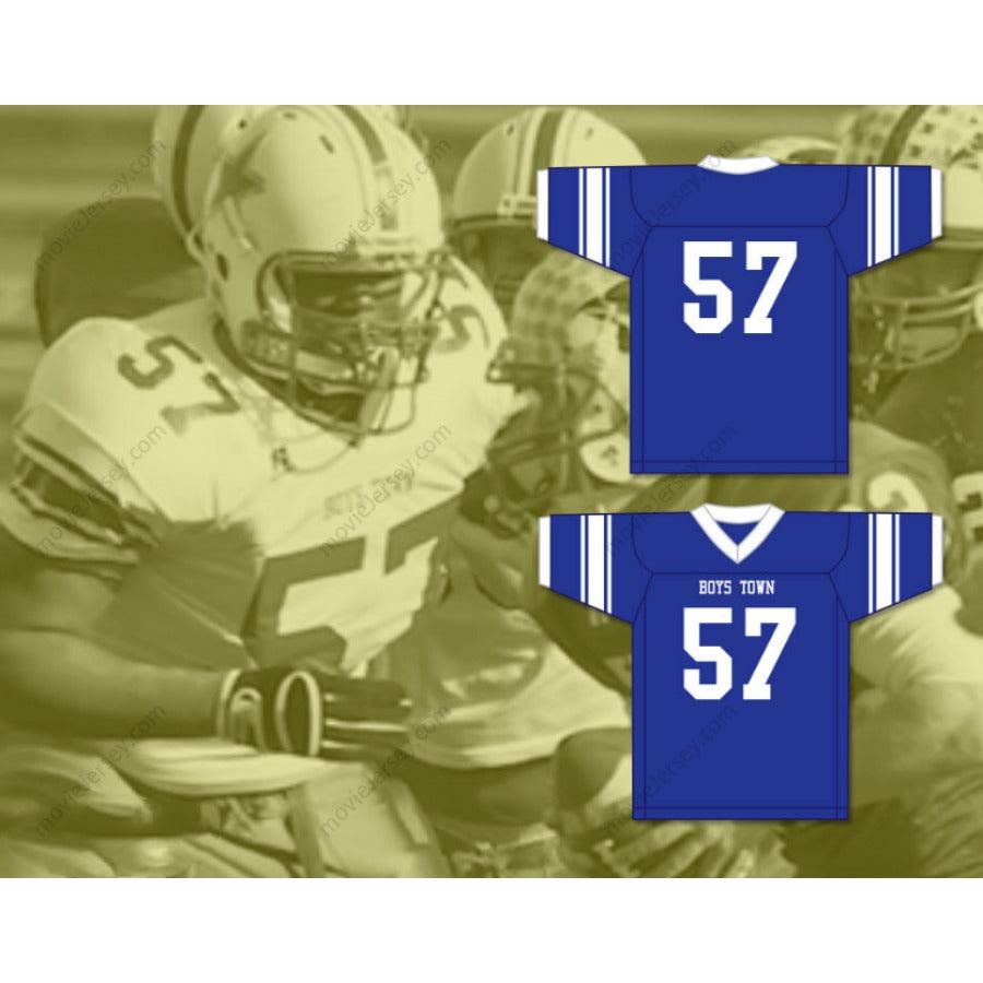 CUSTOM ANY BLUE SHAQUIL BARRETT 57 BOYS TOWN HIGH SCHOOL FOOTBALL JERSEY