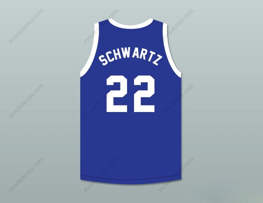 CUSTOM ANY Name Number BRIAN SCHWARTZ 22 ANGEL BEACH  BLUE BASKETBALL JERSEY PORKY'S REVENGE Top Stitched S-6XL