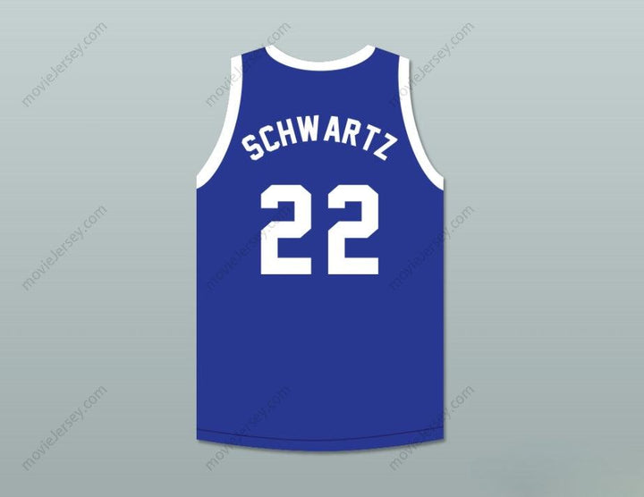 CUSTOM ANY Name Number BRIAN SCHWARTZ 22 ANGEL BEACH  BLUE BASKETBALL JERSEY PORKY'S REVENGE Top Stitched S-6XL