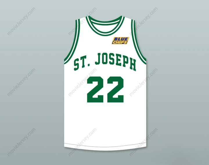 CUSTOM ANY Name Number ANFERNEE HARDAWAY BUTCH MCRAE 22 ST JOSEPH HIGH SCHOOL WHITE BASKETBALL JERSEY WITH BLUE CHIPS PATCH Top Stitched S-6XL