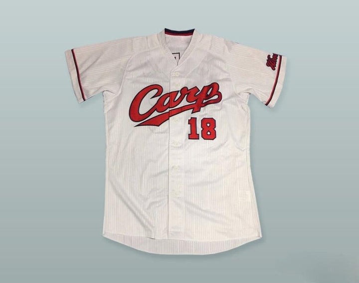Custom Any Name Number KENTA MAEDA 18 HIROSHIMA CARP HOME BASEBALL JERSEY Top Stitched S-6XL
