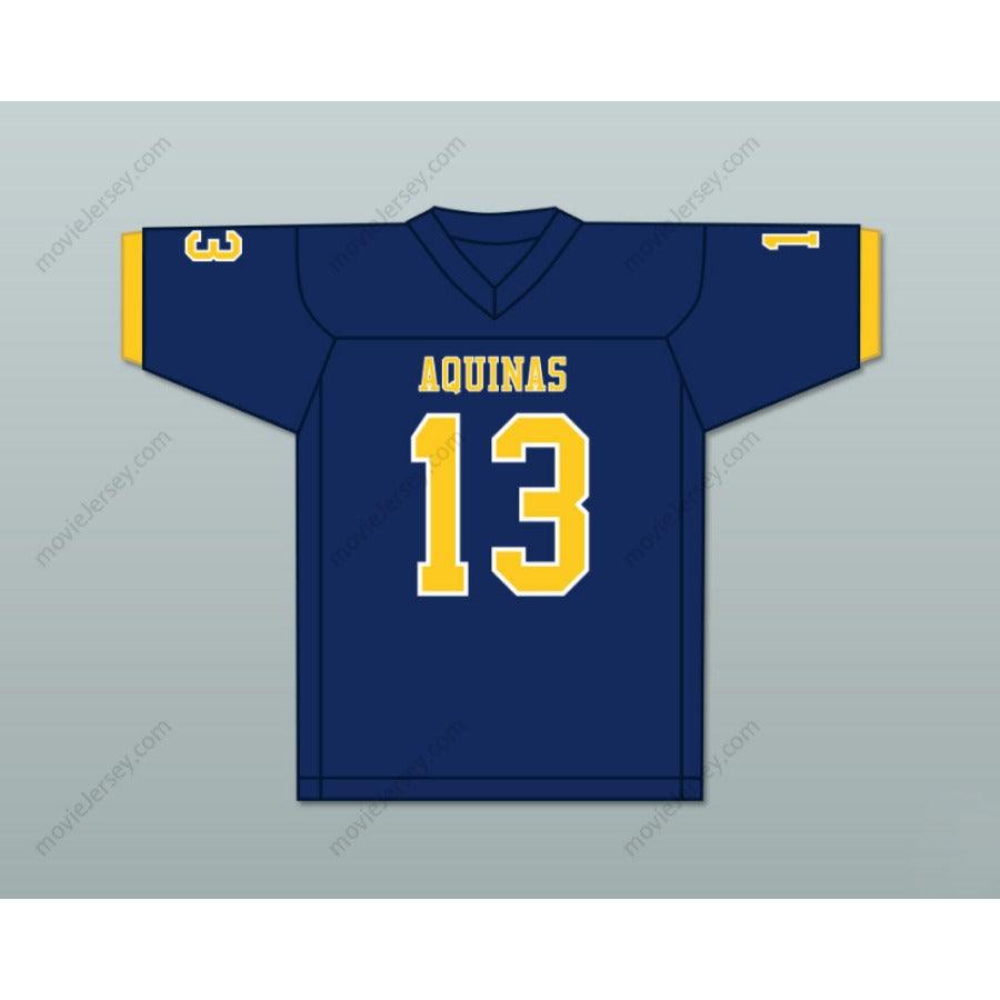 CUSTOM ANY Name Number ASANTE SAMUEL JR. 13   AQUINAS HIGH SCHOOL RAIDERS Top Stitched S-6XL