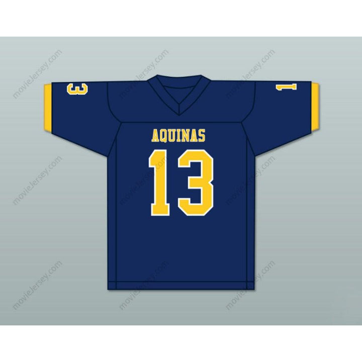 CUSTOM ANY Name Number ASANTE SAMUEL JR. 13   AQUINAS HIGH SCHOOL RAIDERS Top Stitched S-6XL