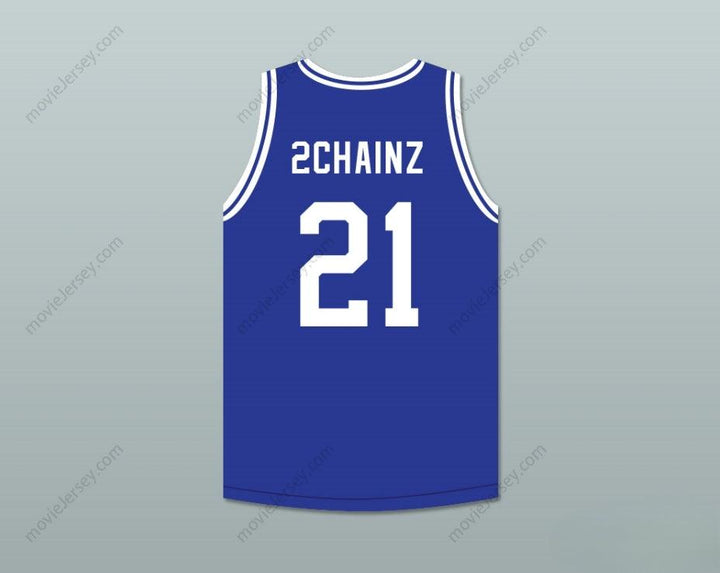CUSTOM ANY Name Number TAUHEED EPPS 2 CHAINZ 21 NORTH CLAYTON HIGH SCHOOL EAGLES BASKETBALL JERSEY Top Stitched S-6XL