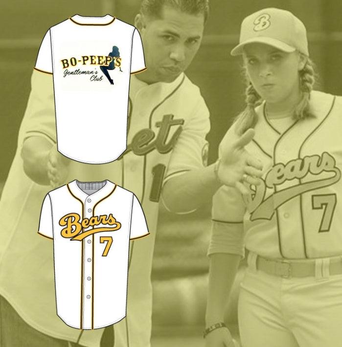 Custom Any Name Number SAMMI KANE KRAFT AMANDA WHURLITZER 7 BAD NEWS BEARS BASEBALL JERSEY BO-PEEPS Top Stitched S-6XL