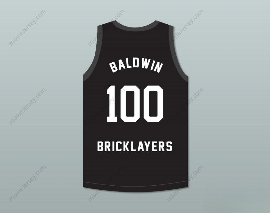 CUSTOM ANY Name Number STEPHEN BALDWIN 100 BRICKLAYERS BASKETBALL JERSEY 3RD ANNUAL ROCK N' JOCK B-BALL JAM 1993 Top Stitched S-6XL
