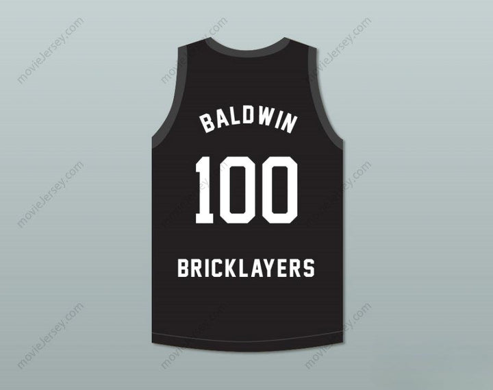 CUSTOM ANY Name Number STEPHEN BALDWIN 100 BRICKLAYERS BASKETBALL JERSEY 3RD ANNUAL ROCK N' JOCK B-BALL JAM 1993 Top Stitched S-6XL