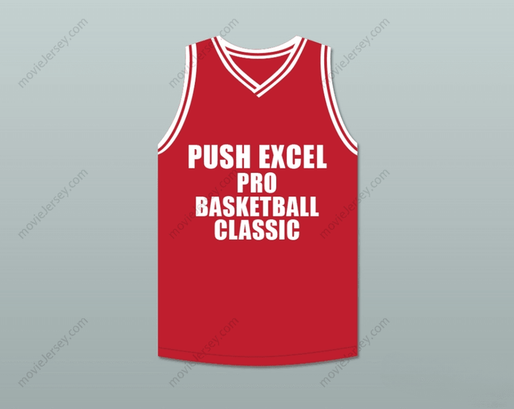 CUSTOM ANY Name Number DARRELL WALKER 5 PUSH EXCEL PRO BASKETBALL CLASSIC RED BASKETBALL JERSEY 1988 CHARITY EVENT Top Stitched S-6XL