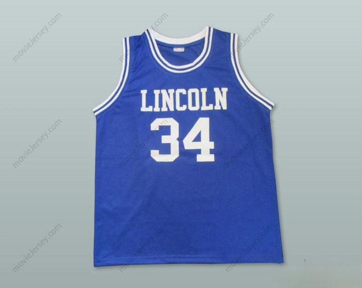 CUSTOM ANY Name Number RAY ALLEN JESUS SHUTTLESWORTH 34 LINCOLN HIGH SCHOOL BLUE BASKETBALL JERSEY HE GOT GAME Top Stitched S-6XL