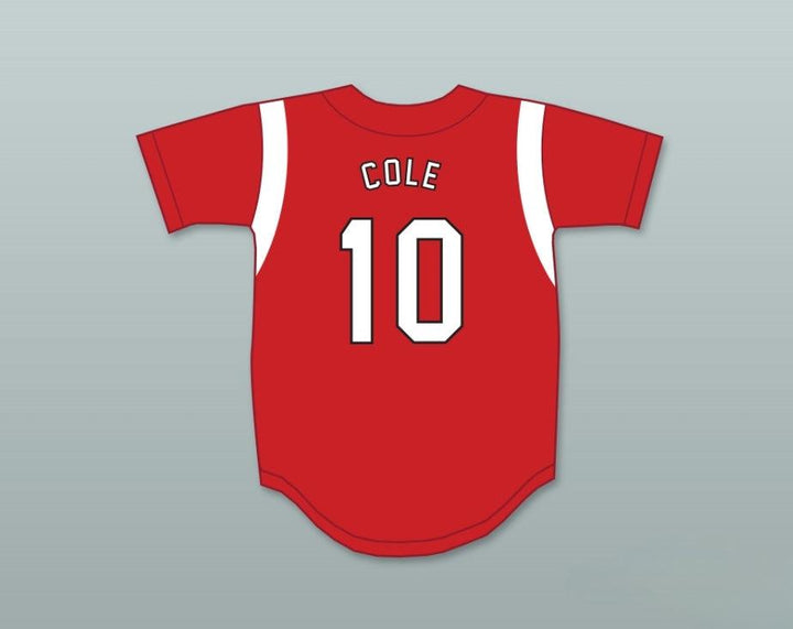 Custom Any Name Number GERRIT COLE 10 LUTHERAN HIGH SCHOOL OF ORANGE COUNTY LANCERS RED BASEBALL JERSEY 2 Top Stitched S-6XL