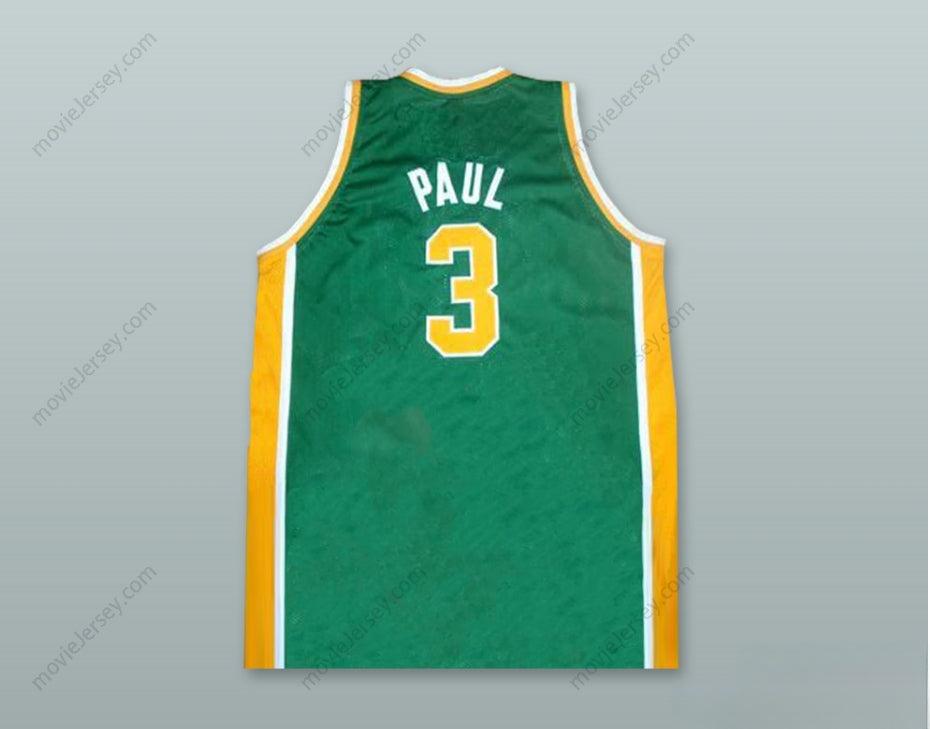 CUSTOM ANY Name Number CHRIS PAUL 3 WEST FORSYTH HIGH SCHOOL GREEN BASKETBALL JERSEY 61 TRIBUTE TO GRANDFATHER Top Stitched S-6XL