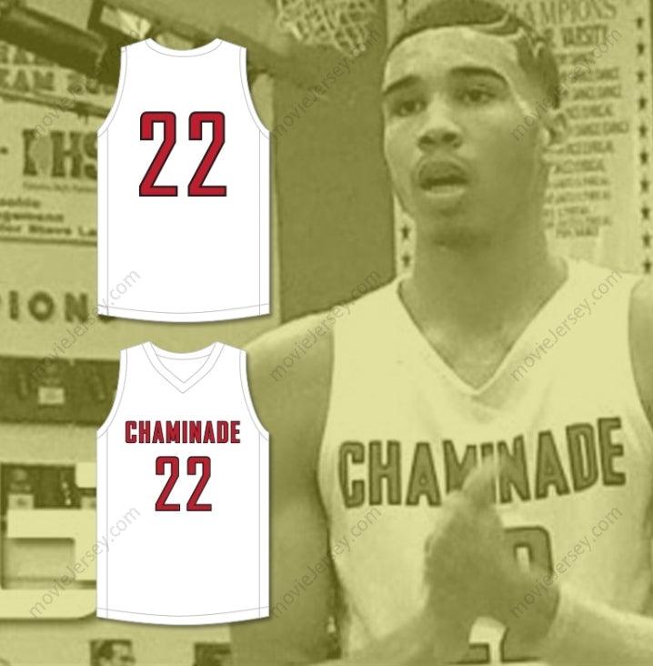 CUSTOM ANY Name Number JAYSON TATUM 22 CHAMINADE COLLEGE PREPARATORY SCHOOL RED DEVILS WHITE BASKETBALL JERSEY 1 Top Stitched S-6XL