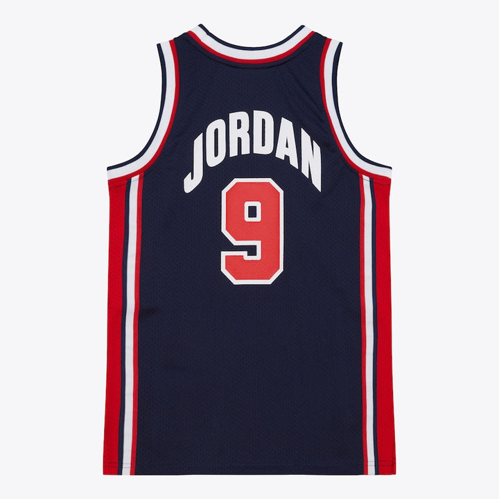 Michael Jordan #9 White Navy Blue USA Basketball 1992 Player Basketball Jersey