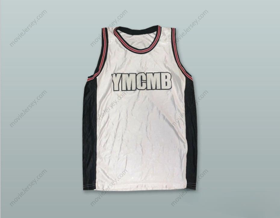 CUSTOM ANY Name Number YMCMB YOUNG MONEY CASH MONEY BILLIONAIRES WHITE BASKETBALL JERSEY Top Stitched S-6XL