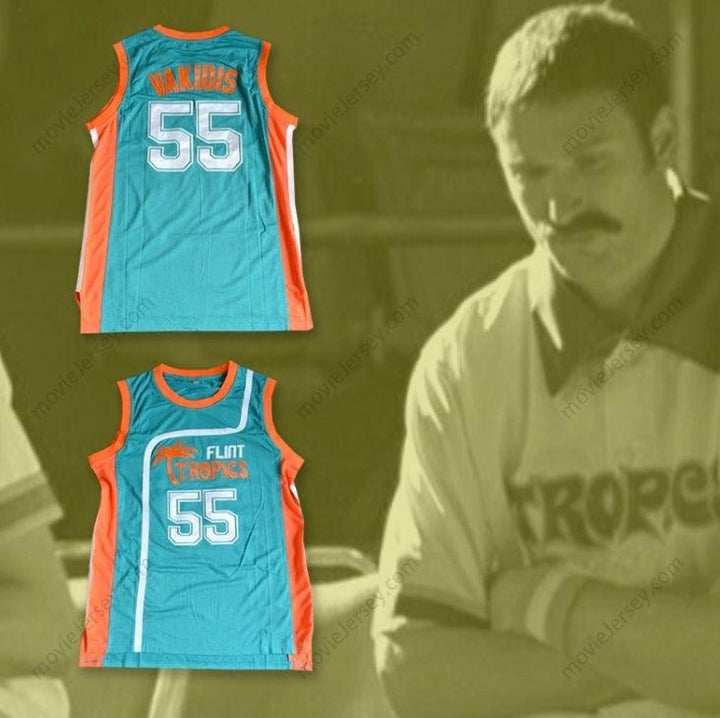 CUSTOM ANY Name Number VAKIDIS 55 FLINT TROPICS TEAL BASKETBALL JERSEY SEMI PRO Top Stitched S-6XL