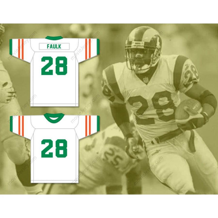 CUSTOM ANY Name Number MARSHALL FAULK 28 G. W. CARVER HIGH SCHOOL RAMS Football Jersey Top Stitched S-6XL