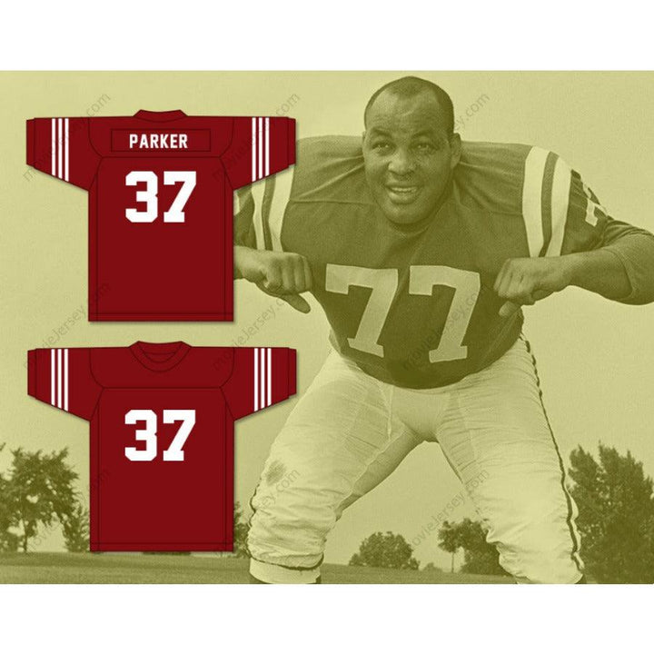 CUSTOM ANY Name Number JIM PARKER 37 SCOTT HIGH SCHOOL BULLDOGS MAROON FOOTBALL JERSEY Top Stitched S-6XL
