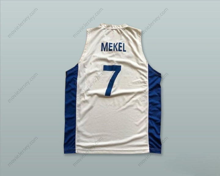 CUSTOM ANY Name Number GAL MEKEL 7 ISRAEL WHITE BASKETBALL JERSEY Top Stitched S-6XL