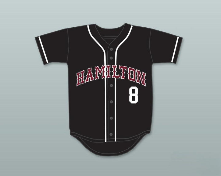 Custom Any Name Number CODY BELLINGER 8 HAMILTON HIGH SCHOOL HUSKIES BLACK BASEBALL JERSEY 2 Top Stitched S-6XL