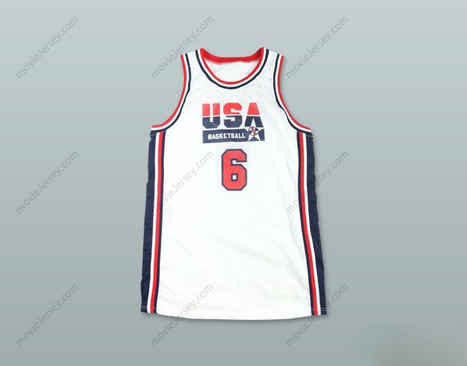CUSTOM ANY Name Number 1992 PATRICK EWING 6 USA HOME BASKETBALL JERSEY Top Stitched S-6XL