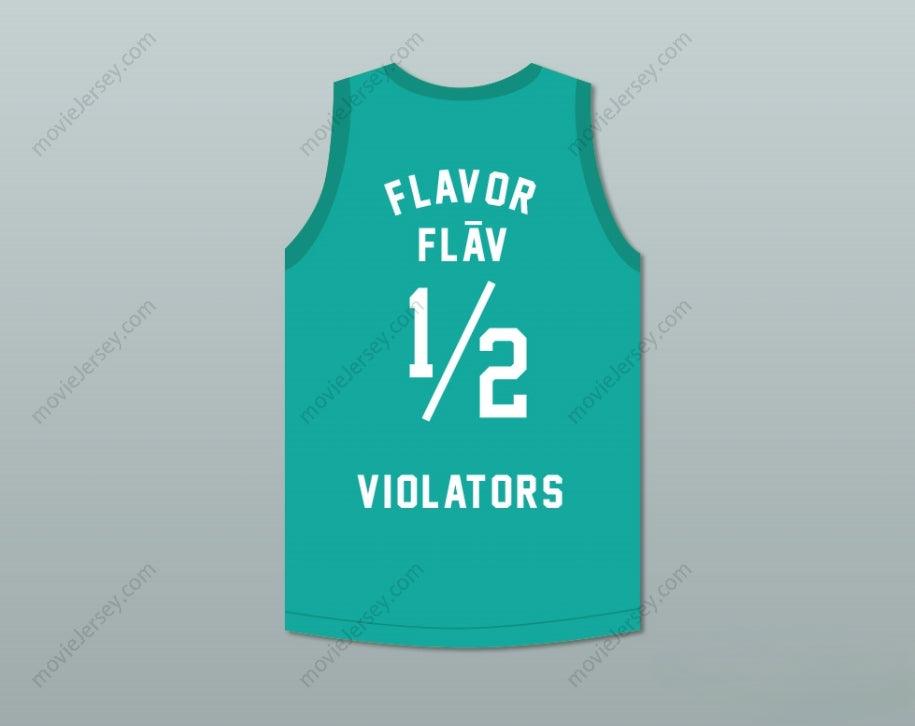 CUSTOM ANY Name Number FLAVOR FLAV 1/2 VIOLATORS BASKETBALL JERSEY 3RD ANNUAL ROCK N' JOCK B-BALL JAM 1993 Top Stitched S-6XL