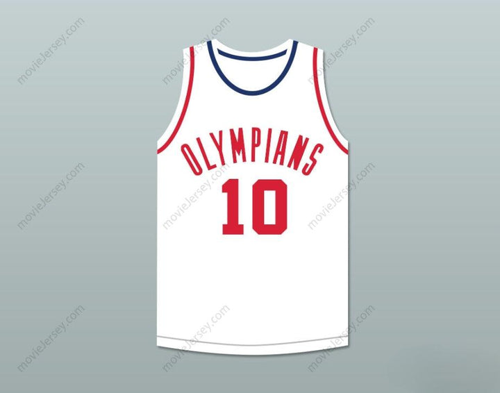 CUSTOM ANY Name Number KLEGGIE HERMSEN 10  OLYMPIANS WHITE BASKETBALL JERSEY Top Stitched S-6XL