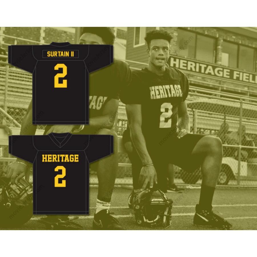 CUSTOM ANY Name Number PATRICK SURTAIN II 2 AMERICAN HERITAGE SCHOOL PATRIOTS Top Stitched S-6XL